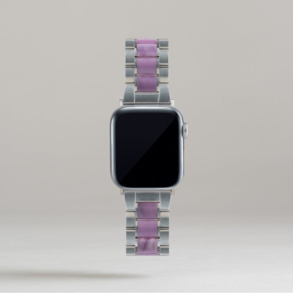 Machete Apple Watch Band In Stainless Steel & Stromanthe - NWT - 42mm/44mm/45mm - Picture 7 of 8